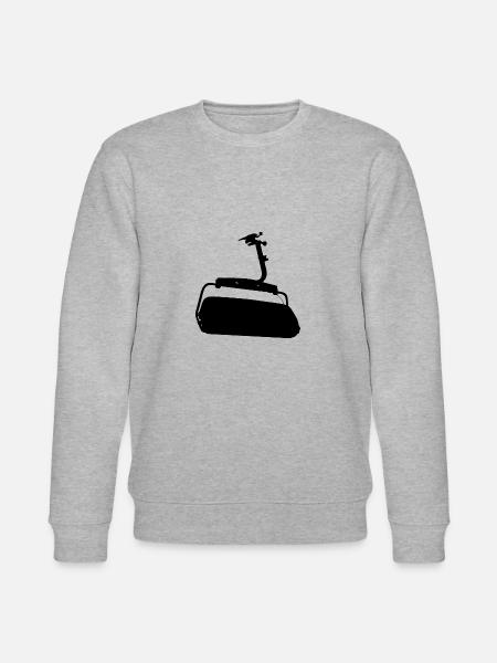 Sessellift Silhouette Schwarz - Stanley/Stella Unisex Bio-Sweatshirt CHANGER - Grau meliert