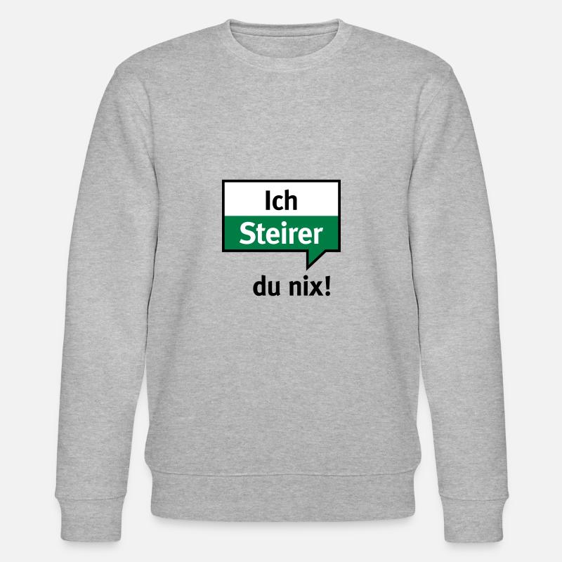 Ich Steirer – du nix - Stanley/Stella Unisex Bio-Sweatshirt CHANGER  - Grau meliert