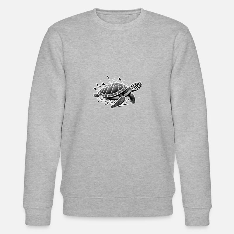 Geo_Schildkröte_3 - Stanley/Stella Unisex Bio-Sweatshirt CHANGER - Grau meliert