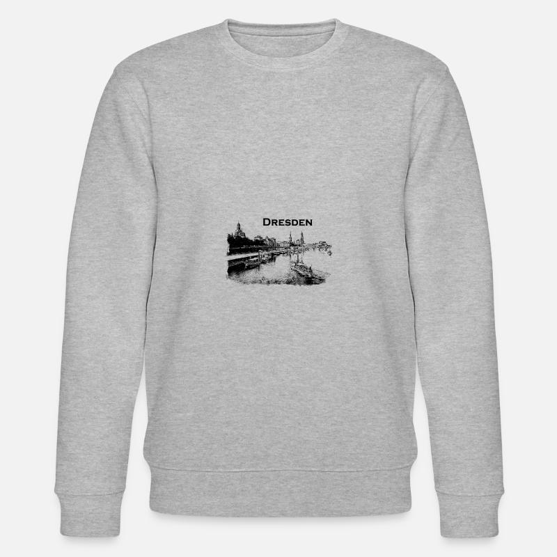 Dresden Panorama - Stanley/Stella Unisex Bio-Sweatshirt CHANGER  - Grau meliert