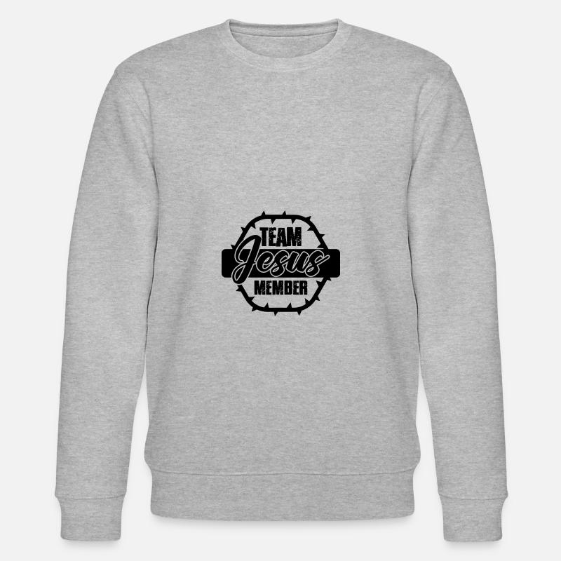 Team Jesus - Stanley/Stella Unisex Bio-Sweatshirt CHANGER  - Grau meliert
