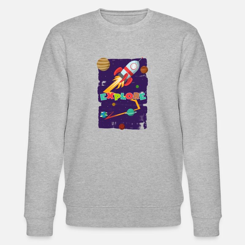 Let's go explore - Stanley/Stella Unisex Bio-Sweatshirt CHANGER - Grau meliert
