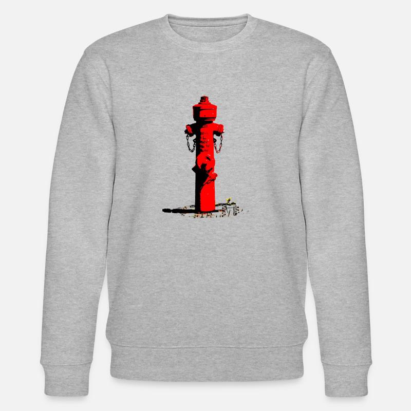 Bouche d'incendie rouge (DDP) - Sweat bio CHANGER Stanley/Stella Unisexe - gris chiné