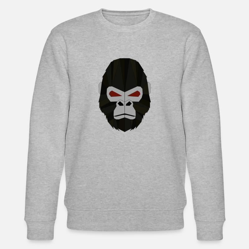Gorilla geometrisch - Stanley/Stella Unisex Bio-Sweatshirt CHANGER  - Grau meliert