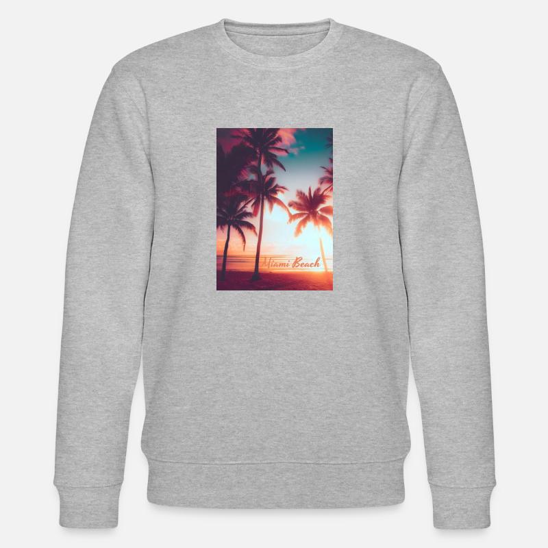 Miami beach Vibes - Stanley/Stella Unisex Bio-Sweatshirt CHANGER - Grau meliert