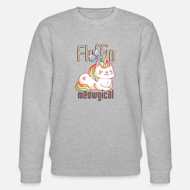 Fluffin Meowgical - Stanley/Stella Unisex Bio-Sweatshirt CHANGER  - Grau meliert