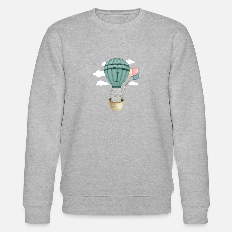 Bébé Éléphant 1 anniversaire - Sweat bio CHANGER Stanley/Stella Unisexe - gris chiné