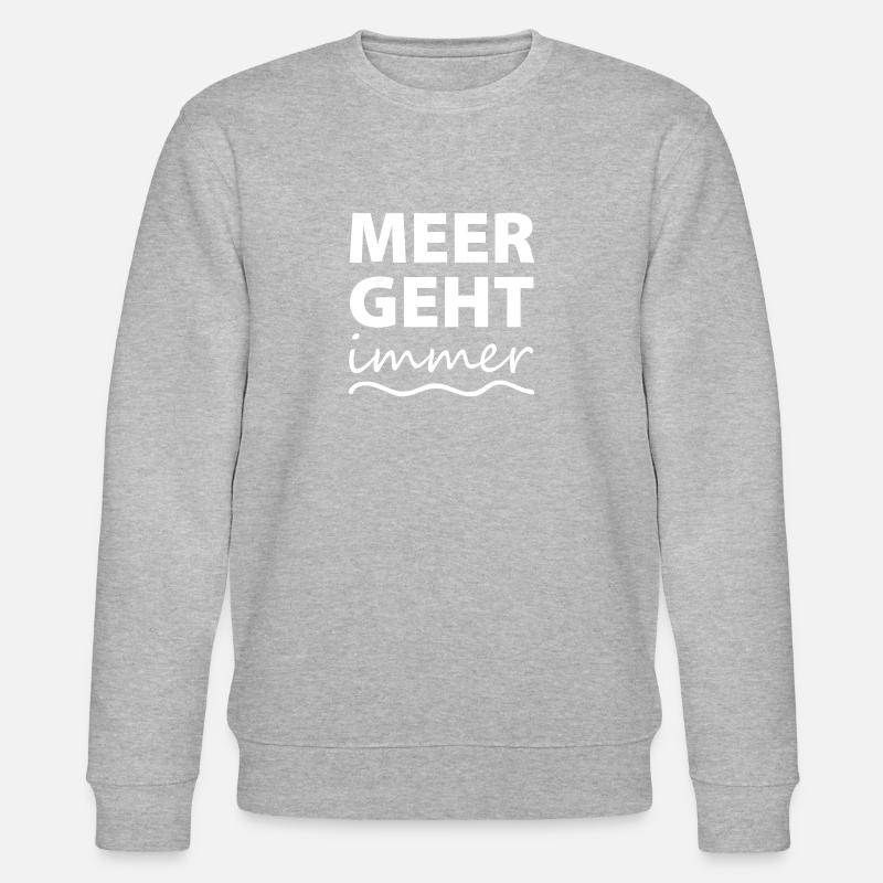 Meer Spruch - Stanley/Stella Unisex Bio-Sweatshirt CHANGER  - Grau meliert