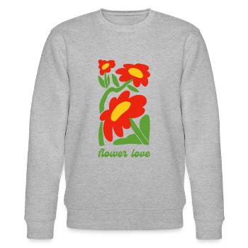 Amour des fleurs - Sweat bio CHANGER Stanley/Stella Unisexe - gris chiné - Devant - Nik (191cm) & Marisol (170cm)