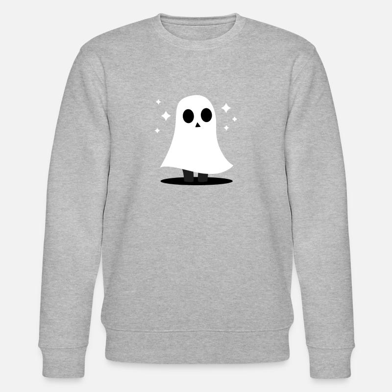 süßes Gespenst mit Sternen - Stanley/Stella Unisex Bio-Sweatshirt CHANGER - Grau meliert