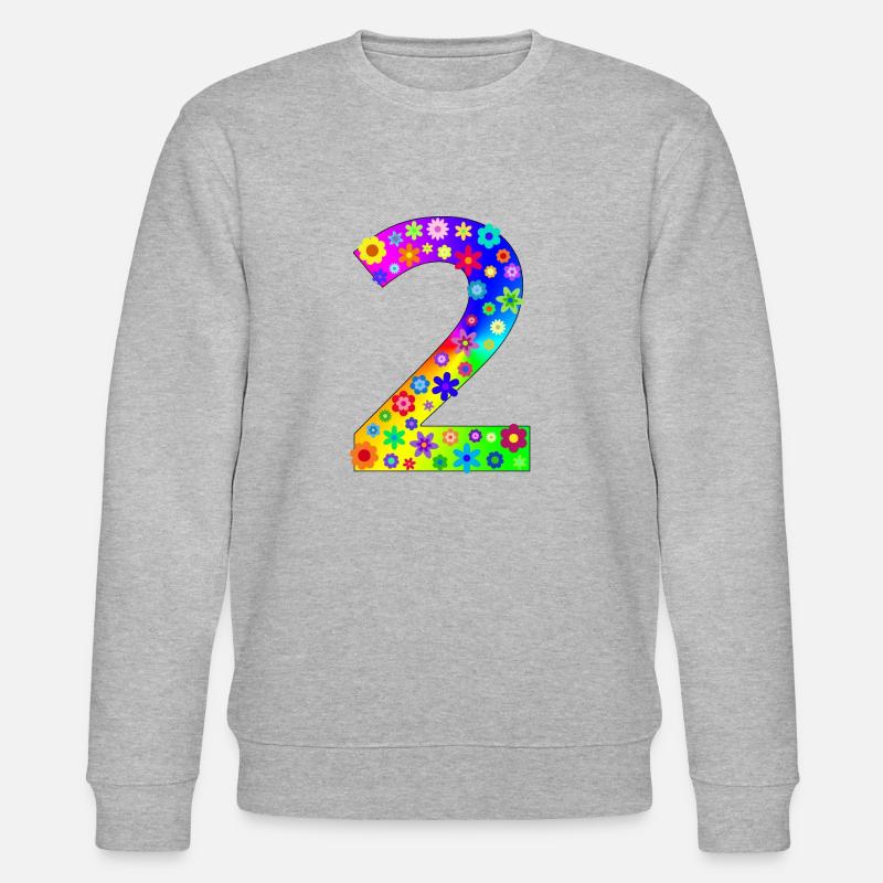 Nombre de fleurs 02 - Sweat bio CHANGER Stanley/Stella Unisexe - gris chiné