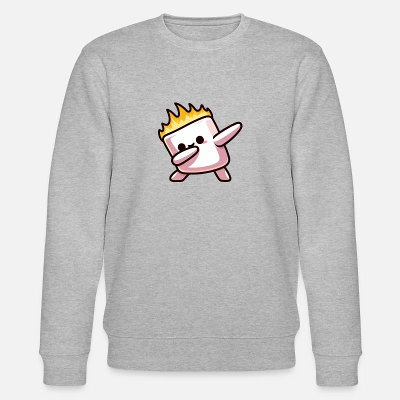 Marshmallow Fire Flame Grilling Dab - Sweat bio CHANGER Stanley/Stella Unisexe - gris chiné