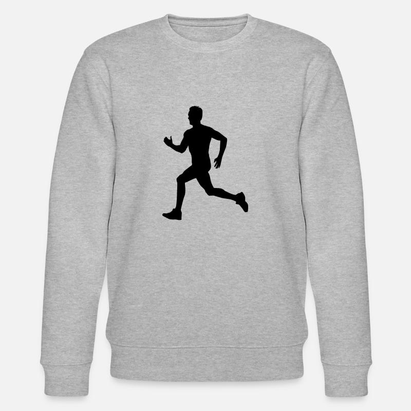 Coureur, jogging, silhouette - Sweat bio CHANGER Stanley/Stella Unisexe - gris chiné