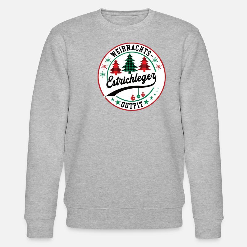 Estrichleger Weihnachten Bodenleger Handwerk - Stanley/Stella Unisex Bio-Sweatshirt CHANGER  - Grau meliert