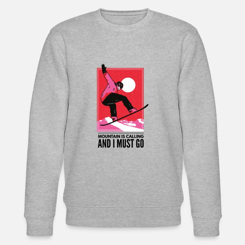 Snowboard snowboard snowboard - Sweat bio CHANGER Stanley/Stella Unisexe - gris chiné