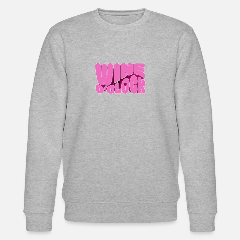 Wine o`clock - Stanley/Stella Unisex Bio-Sweatshirt CHANGER - Grau meliert