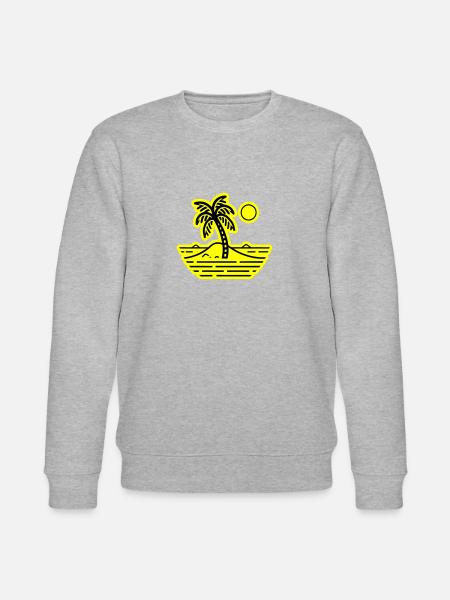 Palm trees symbol island summer - Stanley/Stella CHANGER Unisex Organic Sweatshirt - heather grey