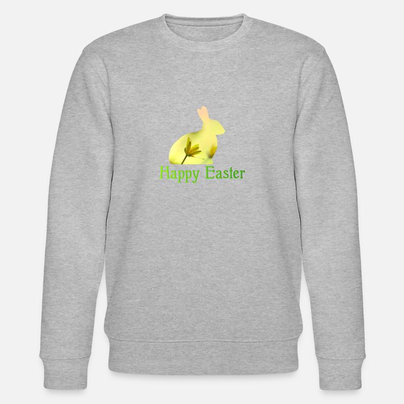 Happy Easter - Stanley/Stella Unisex Bio-Sweatshirt CHANGER  - Grau meliert