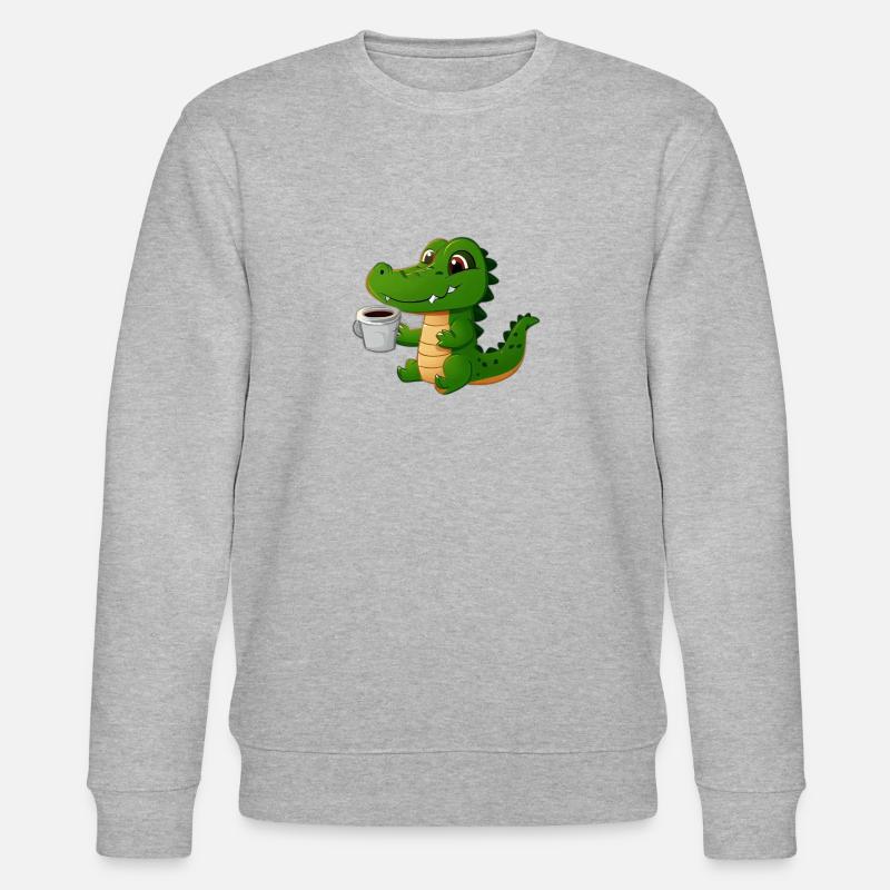 Kaffee Krokodil - Stanley/Stella Unisex Bio-Sweatshirt CHANGER  - Grau meliert