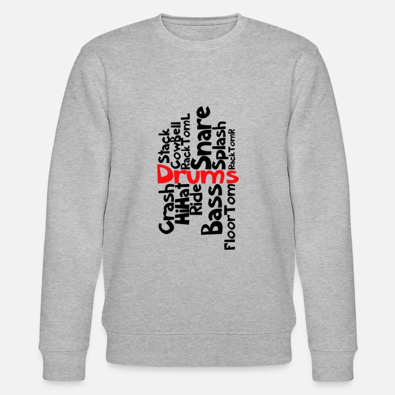 Drums Schlagzeug - Stanley/Stella Unisex Bio-Sweatshirt CHANGER  - Grau meliert