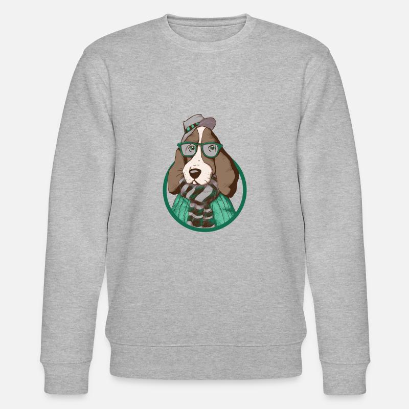 Hund mit HuT - Stanley/Stella Unisex Bio-Sweatshirt CHANGER  - Grau meliert