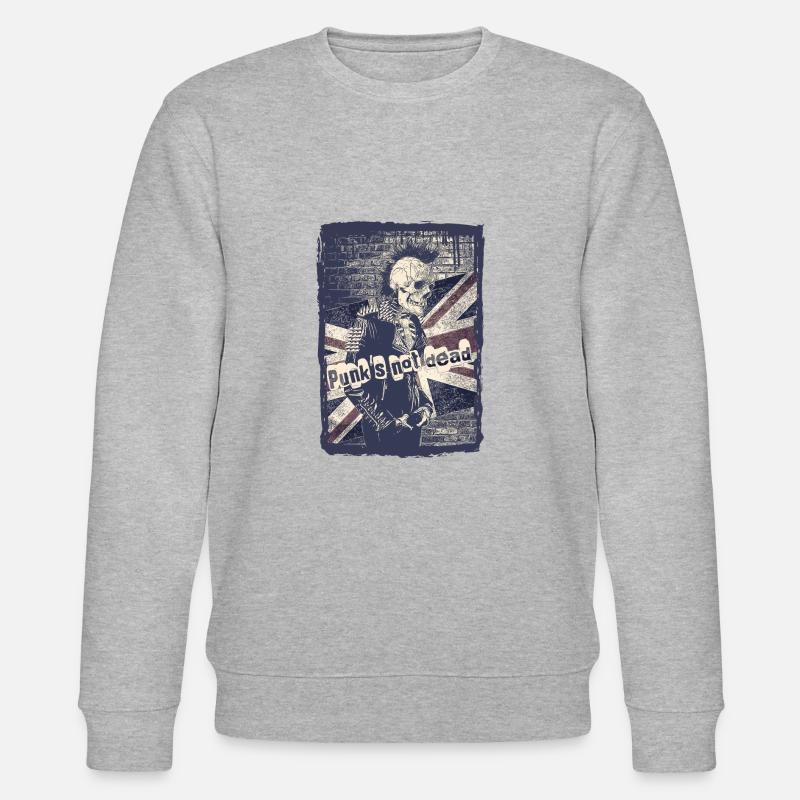 Punks nicht tot - Stanley/Stella Unisex Bio-Sweatshirt CHANGER  - Grau meliert