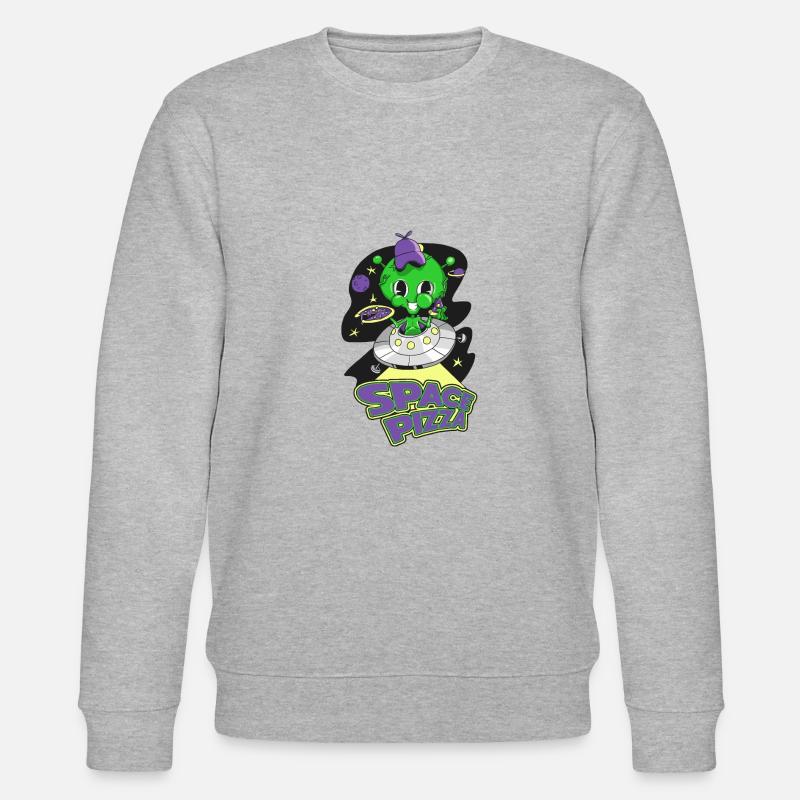 Space Pizza - Sweat bio CHANGER Stanley/Stella Unisexe - gris chiné