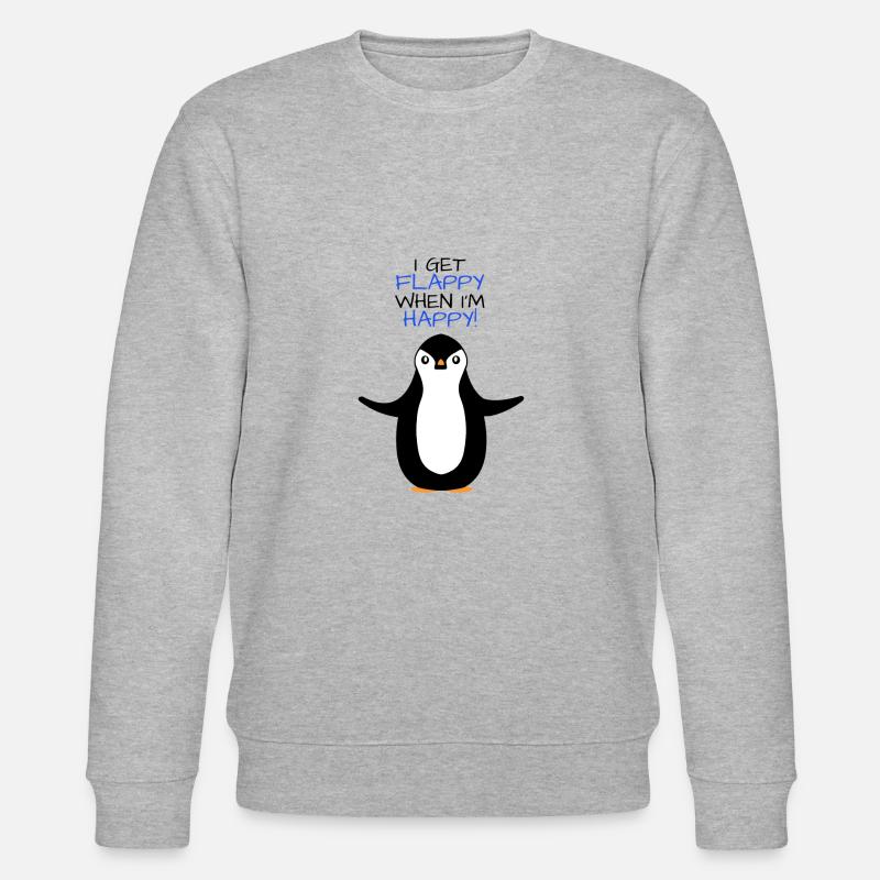 Un pingouin heureux - Sweat bio CHANGER Stanley/Stella Unisexe - gris chiné