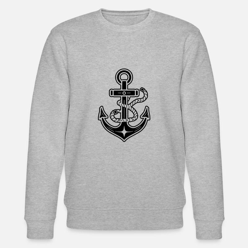 Anker Boot Schiff Nautik - Stanley/Stella Unisex Bio-Sweatshirt CHANGER  - Grau meliert
