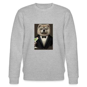 Chow Chow Anzug Martini - Stanley/Stella Unisex Bio-Sweatshirt CHANGER  - Grau meliert - Vorne - Nik (191cm) & Marisol (170cm)