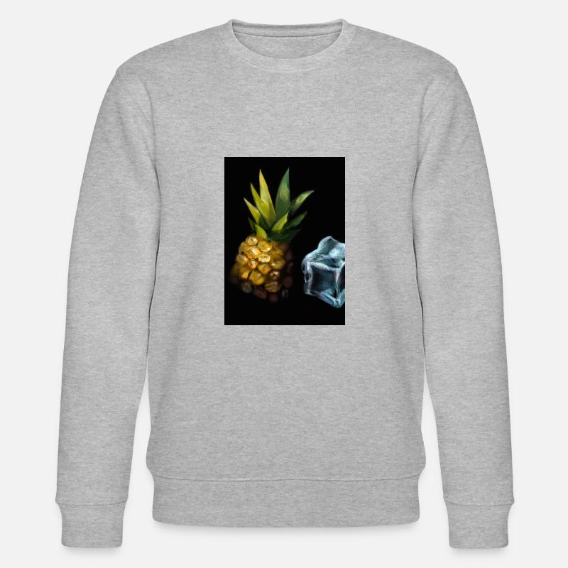 Ananas und Eiswürfel - Stanley/Stella Unisex Bio-Sweatshirt CHANGER  - Grau meliert