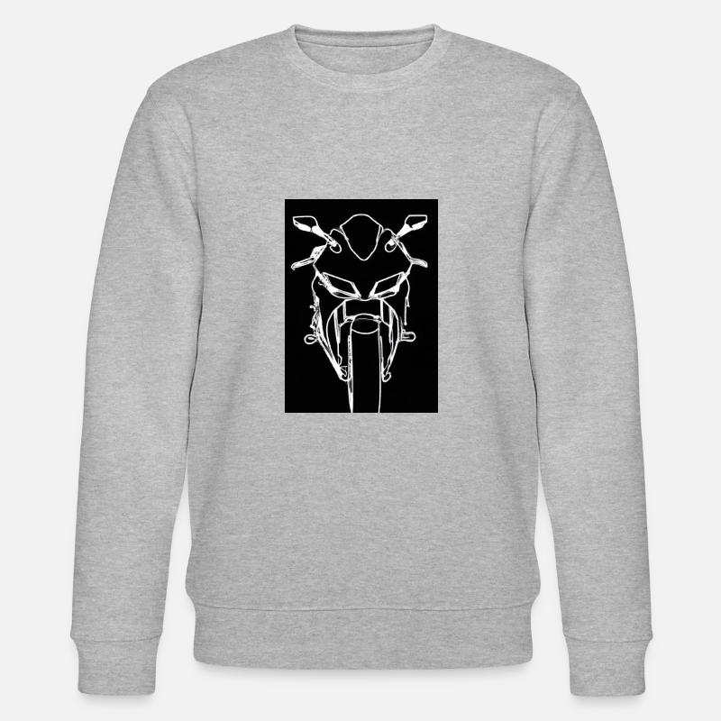 Umriss Motorrad - Stanley/Stella Unisex Bio-Sweatshirt CHANGER  - Grau meliert