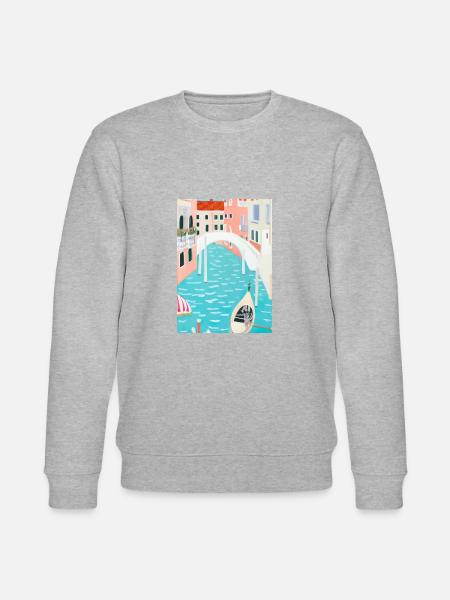 Venedig Italien - Stanley/Stella Unisex Bio-Sweatshirt CHANGER - Grau meliert