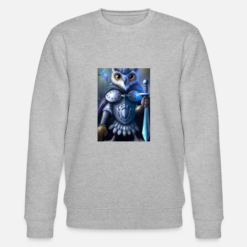 Ritter Eule - Stanley/Stella Unisex Bio-Sweatshirt CHANGER  - Grau meliert