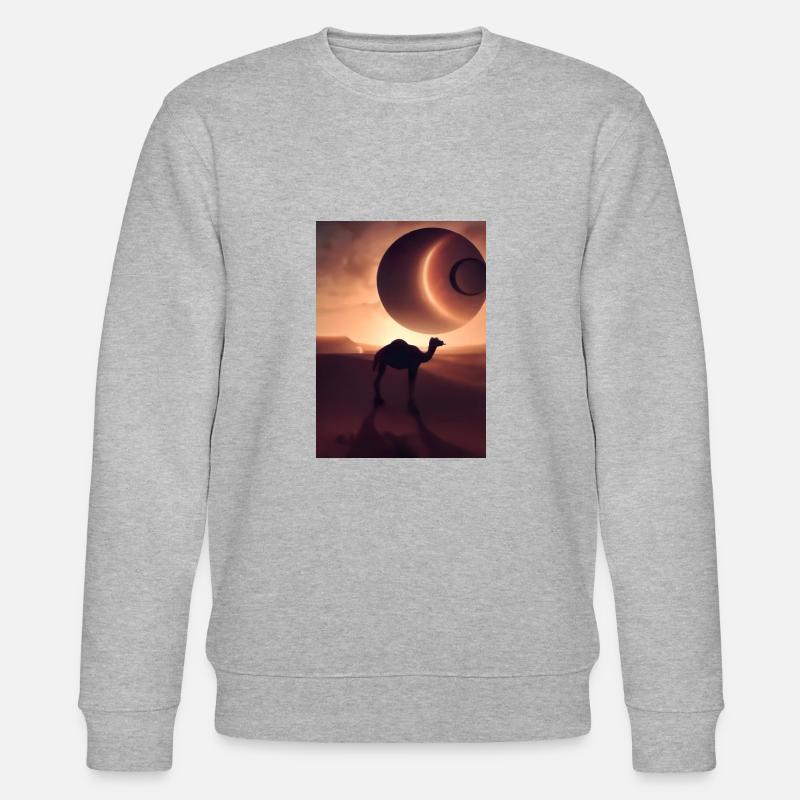 Kamel Wüstenplanet - Stanley/Stella Unisex Bio-Sweatshirt CHANGER  - Grau meliert
