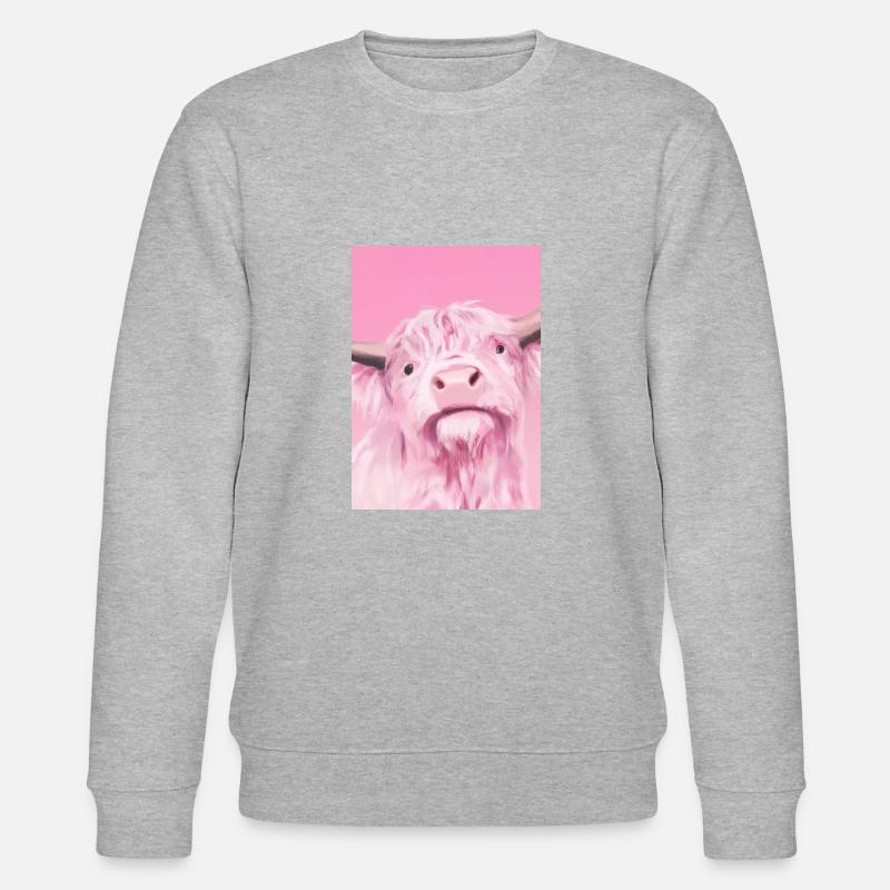 Rosa Kuh - Stanley/Stella Unisex Bio-Sweatshirt CHANGER  - Grau meliert