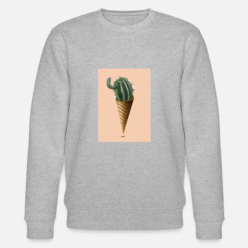 Kaktus-Eiscreme - Stanley/Stella Unisex Bio-Sweatshirt CHANGER  - Grau meliert