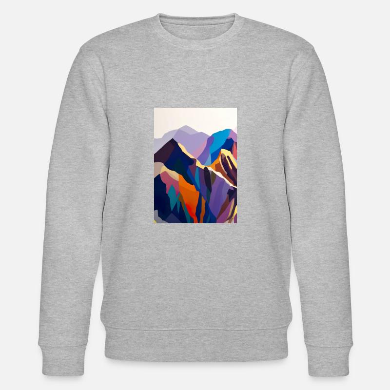 Bunte Berge - Stanley/Stella Unisex Bio-Sweatshirt CHANGER  - Grau meliert