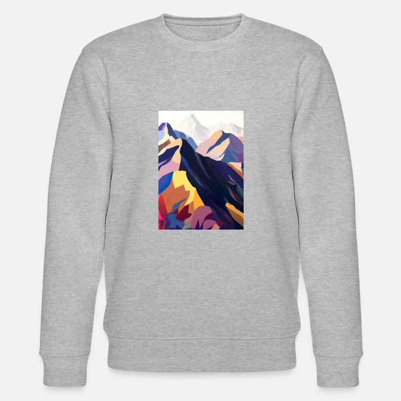 Bunte Berge - Stanley/Stella Unisex Bio-Sweatshirt CHANGER  - Grau meliert