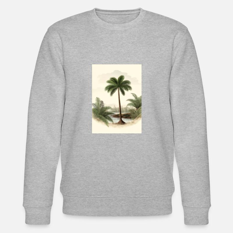 Palme am See - Stanley/Stella Unisex Bio-Sweatshirt CHANGER  - Grau meliert