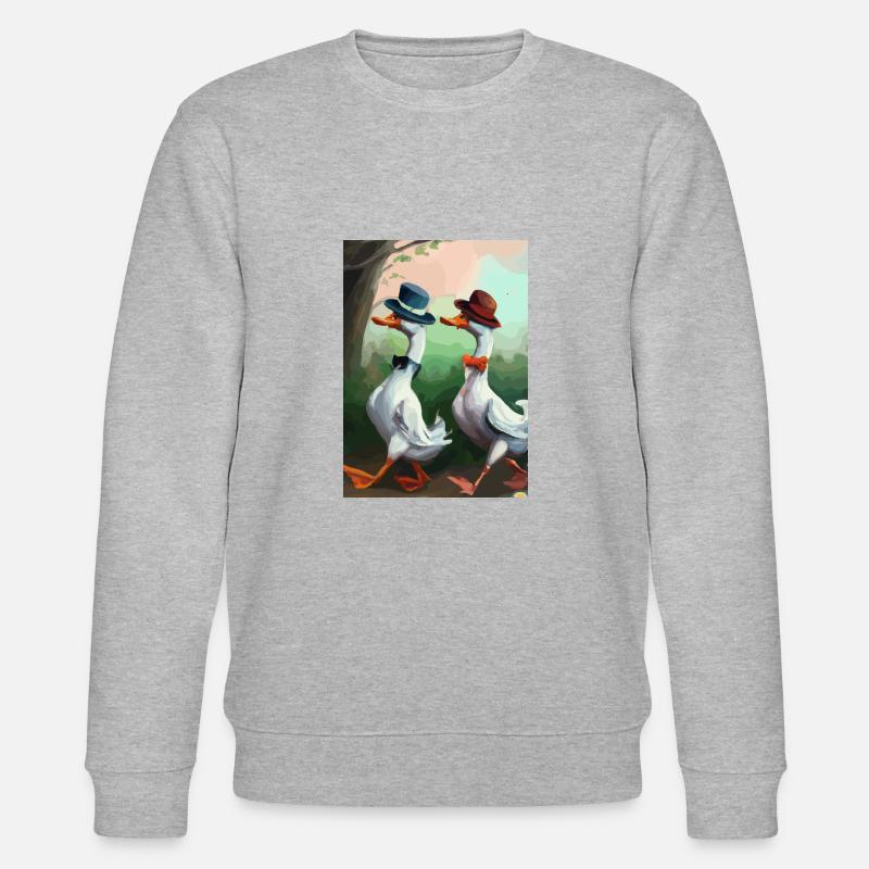 Zwei Enten - Stanley/Stella Unisex Bio-Sweatshirt CHANGER  - Grau meliert
