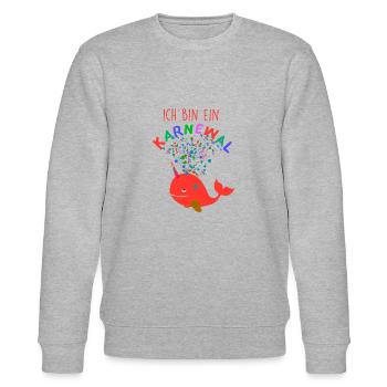 Carnival,Whale,Confetti,Carnival,Whale,Red - Stanley/Stella CHANGER Unisex Organic Sweatshirt - heather grey - Front - Nik (191cm) & Marisol (170cm)