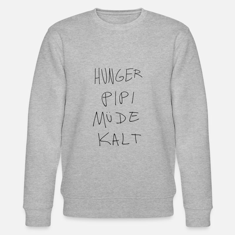 hunger müde kalt - Stanley/Stella Unisex Bio-Sweatshirt CHANGER  - Grau meliert