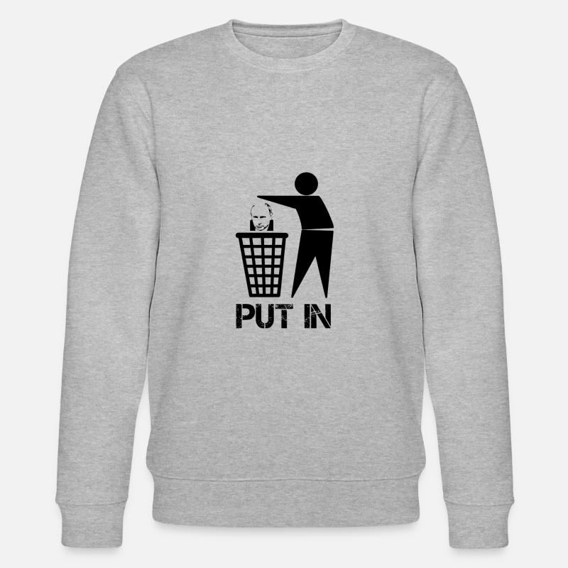 Poutine Russie - Sweat bio CHANGER Stanley/Stella Unisexe - gris chiné