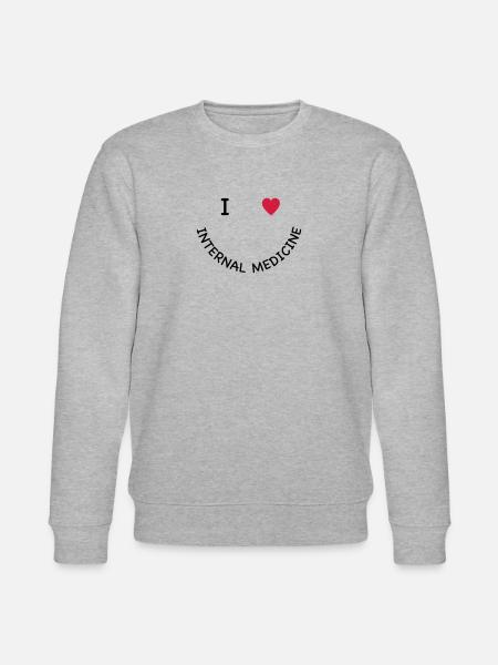 I love internal medicine - Stanley/Stella CHANGER Unisex Organic Sweatshirt - heather grey