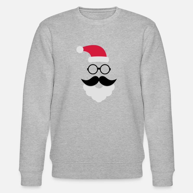 Hipster Santa Claus - Sweat bio CHANGER Stanley/Stella Unisexe - gris chiné