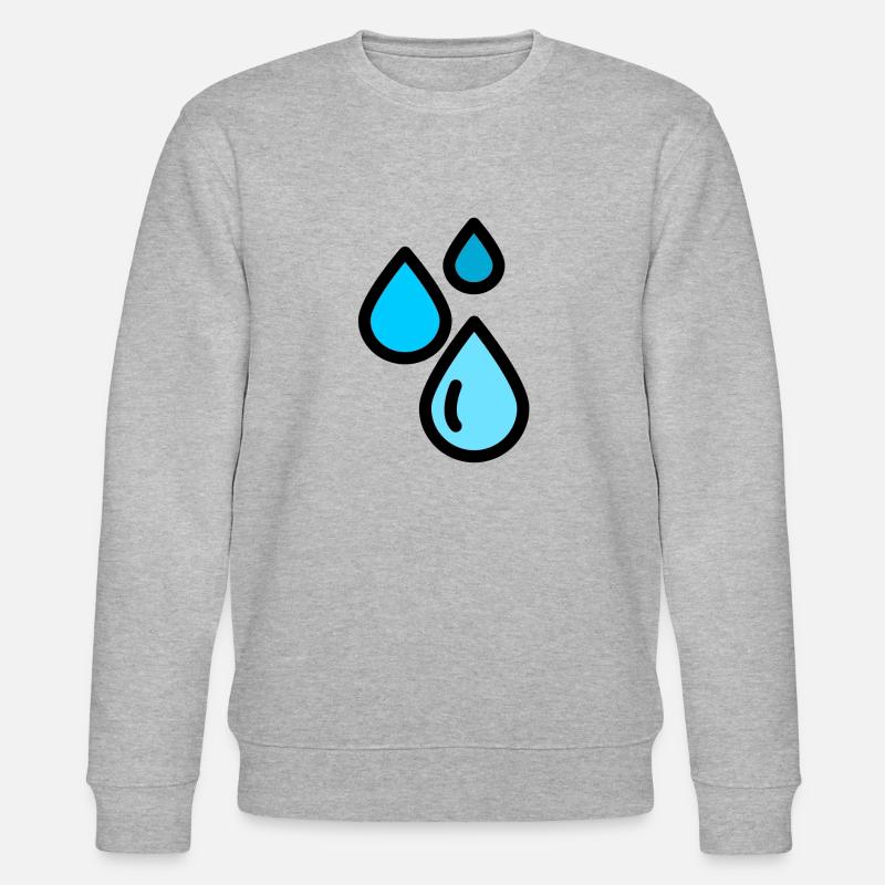 Wassertropfen - Stanley/Stella Unisex Bio-Sweatshirt CHANGER  - Grau meliert