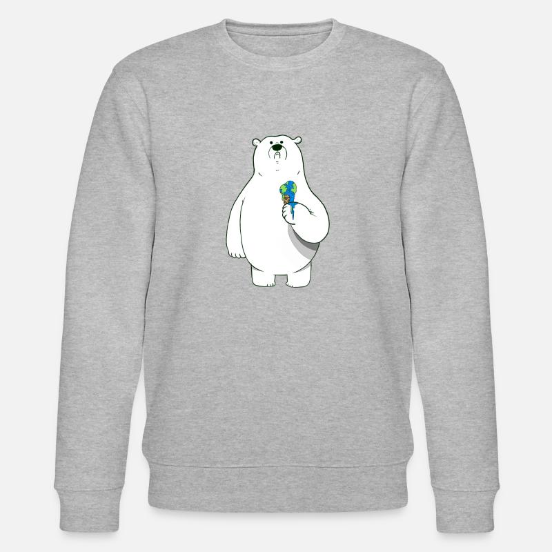 eisbär mit eis artsarah - Stanley/Stella Unisex Bio-Sweatshirt CHANGER  - Grau meliert