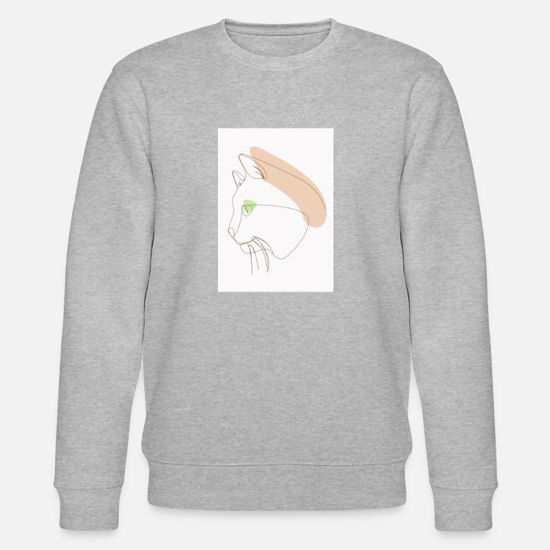Katze - Stanley/Stella Unisex Bio-Sweatshirt CHANGER  - Grau meliert