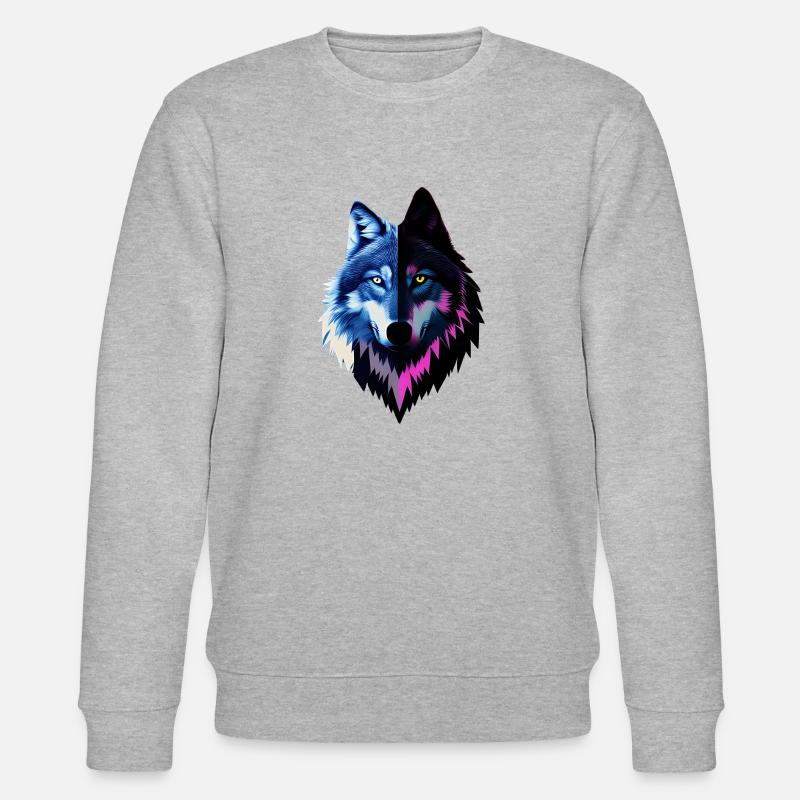 Wolf - Stanley/Stella Unisex Bio-Sweatshirt CHANGER - Grau meliert